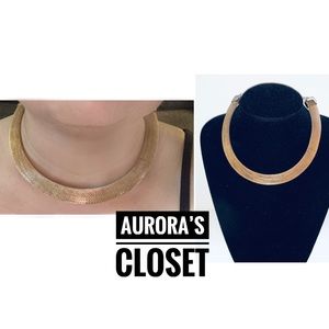 Vintage Gold Mesh Choker Collar